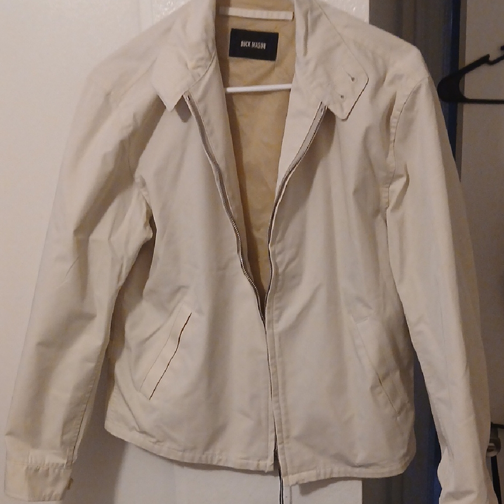 Buck Mason Cream Utility Jacket with Classic Collar